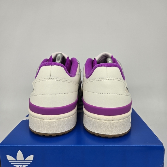 New Adidas Forum Low CL 'White Purple Burst' Women's Shoes Size 8.5 - Picture 6 of 8